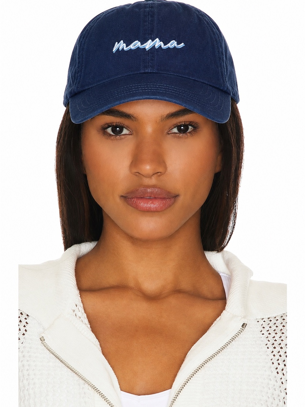 Mama Embroidered Navy Baseball Cap